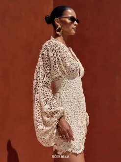 ANDREA IYAMAH DANI MINI DRESS - IVORY