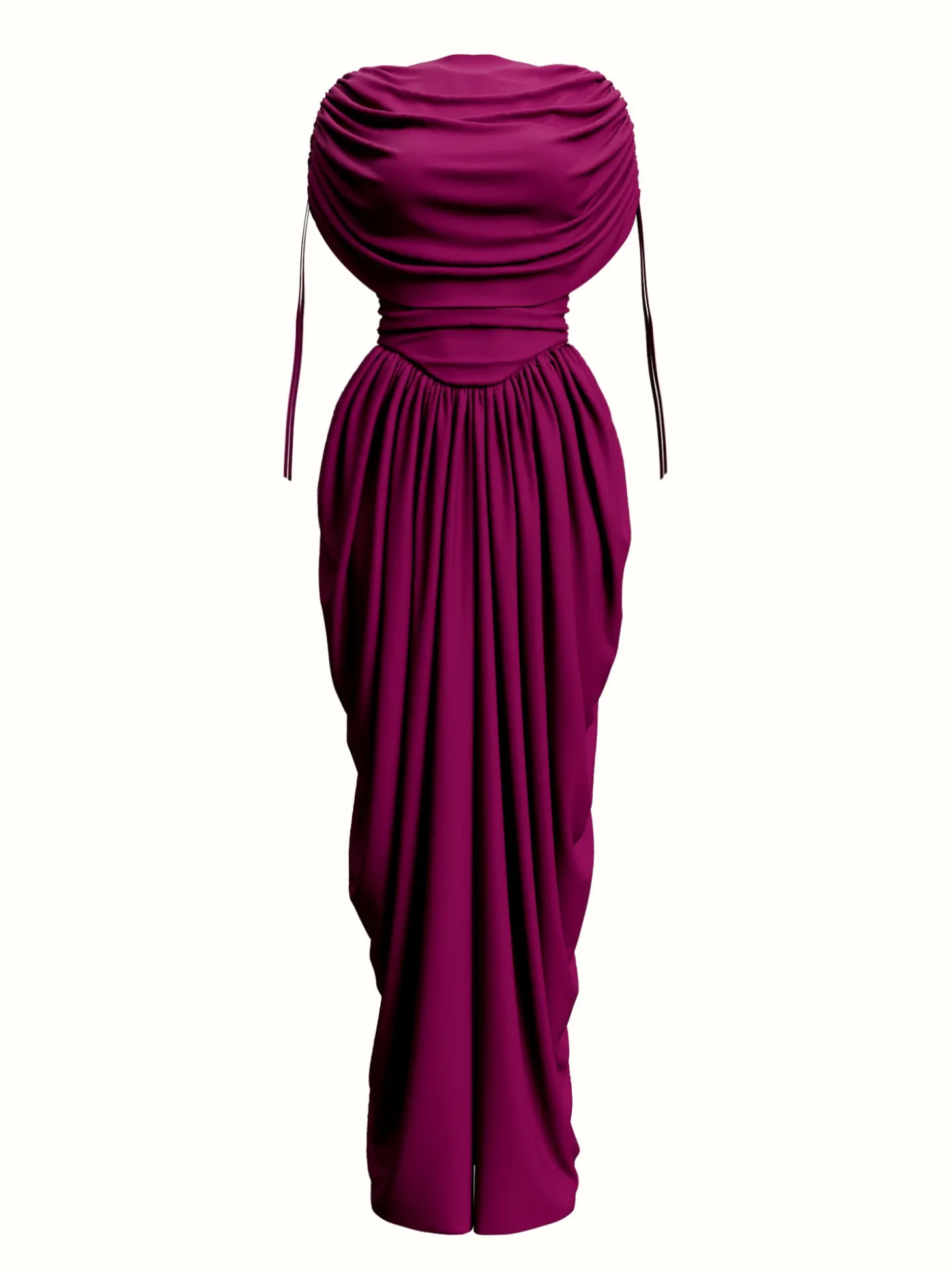 ANDREA IYAMAH KATU MESH DRESS - PLUM