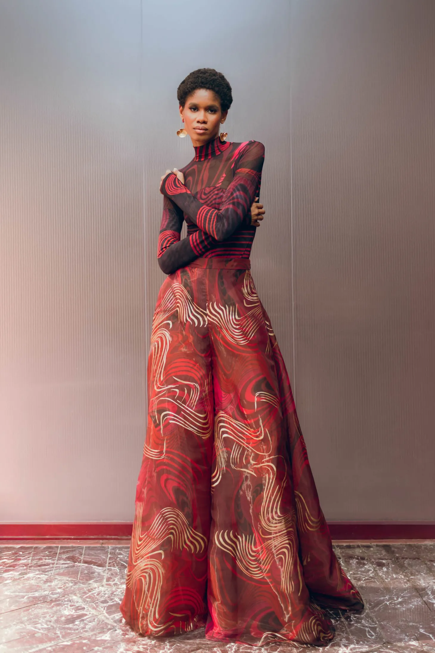 ANDREA IYAMAH LOMA BODYSUIT - CORDA PRINT