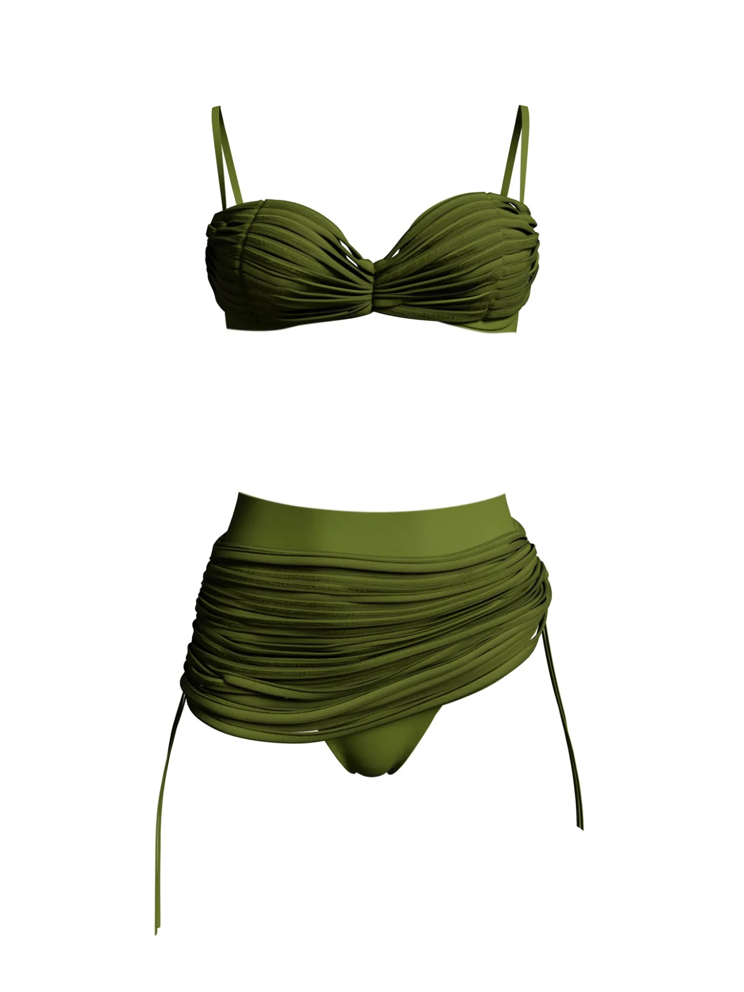 ANDREA IYAMAH MAKENA BIKINI - OLIVE GREEN