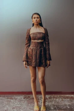 ANDREA IYAMAH NALA MINI DRESS - CORDA JACQUARD