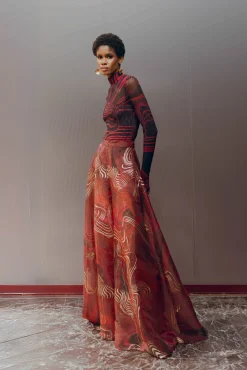 ANDREA IYAMAH ORO PANTS - CORDA FOIL PRINT