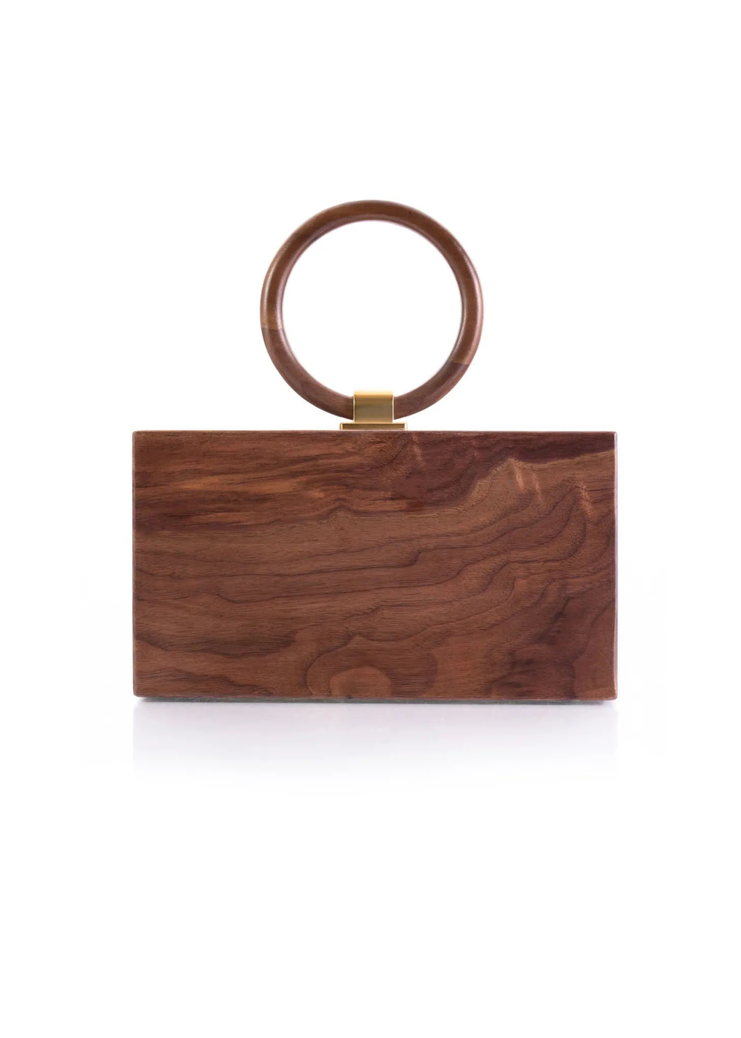 ANDREA IYAMAH OWA WOODEN CLUTCH