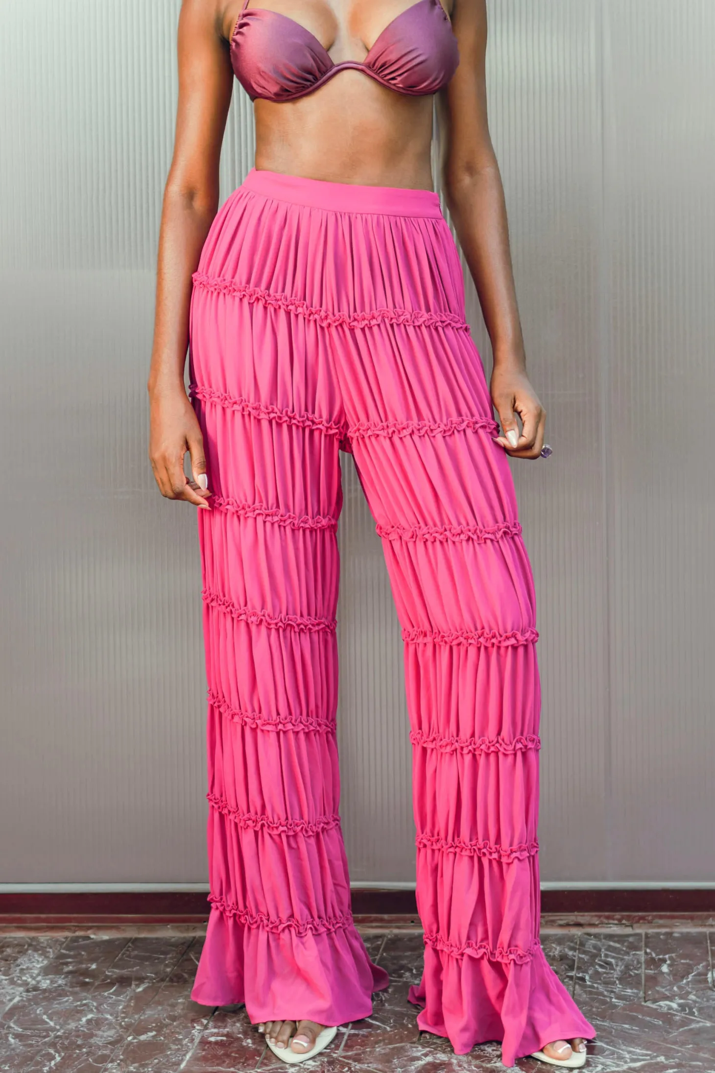 ANDREA IYAMAH SINA PANTS - MAGENTA