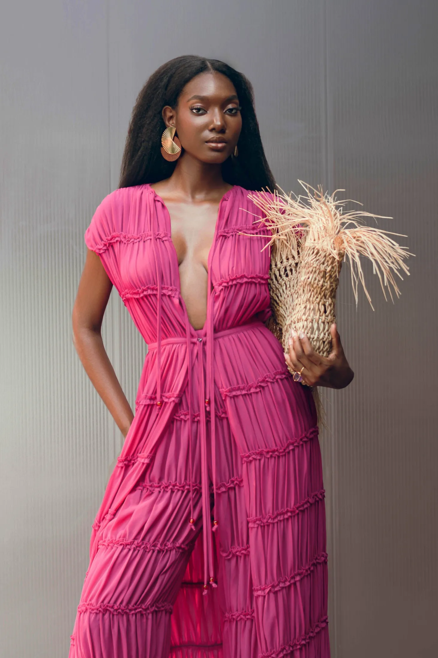 ANDREA IYAMAH SINA TUNIC - MAGENTA