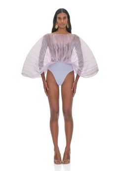 ANDREA IYAMAH SOMBRA BODYSUIT - LILAC