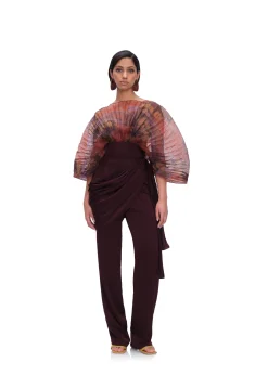 ANDREA IYAMAH SOMBRA BODYSUIT - KAVA PRINT