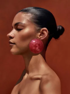 ANDREA IYAMAH TARA EARRING - RASPBERRY
