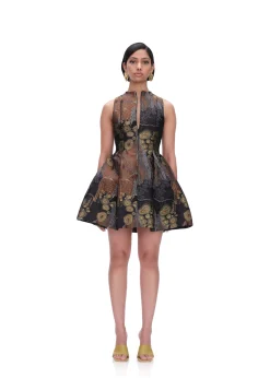 ANDREA IYAMAH VENTI DRESS - KAVA JACQUARD