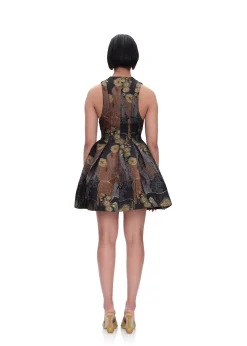ANDREA IYAMAH VENTI DRESS - KAVA JACQUARD